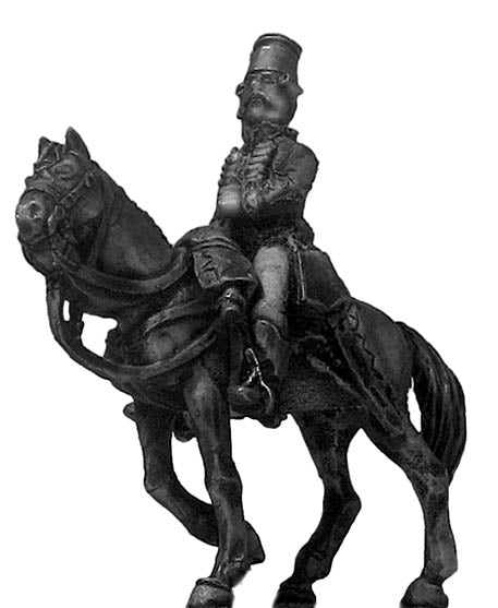 1756-63 Saxon Hussar Officer pelisse & mirliton (28mm)