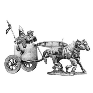 Assyrian early two horse chariot and crew (28mm)