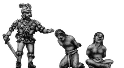 Officer with two Aztec prisoners (28mm)
