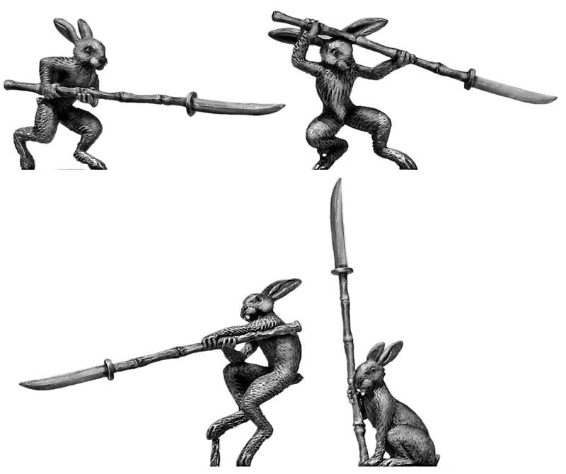 Pond Wars Rabbit Ashigaru with naginata (28mm)