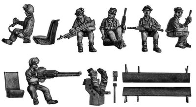 Alouette G Car helicopter crew (28mm)