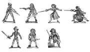 Pirate Lady, various weapons (28mm)