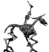 Skeletal horse and rider, with horse & musket weapons (28mm)