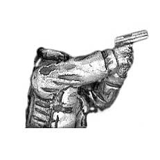 SWAT Body with pistol, firing (28mm)