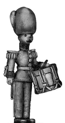 Toy Town Soldier Drummer in busby at attention (28mm)