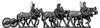 Six horse limber, walking, with three civilian drivers (28mm)