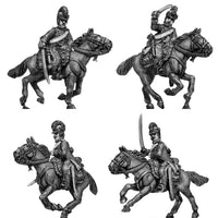 Chasseur à Cheval charging tailed surtout coat in helmet (28mm)