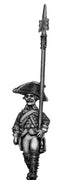 Russian Musketeer NCO, coat with lapels and collar, halberd, marching (28mm)