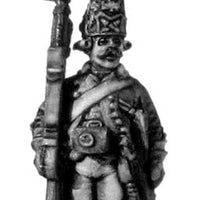 Russian Grenadier NCO, coat with lapels and collar, musket, marching (28mm)