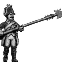 Russian Musketeer NCO, coat with lapels and collar, halberd, advancing (28mm)