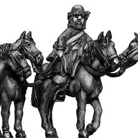 Ural Cossack Horse holder and horses (28mm)