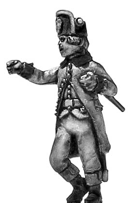 Austrian Infantry/Jager officer in action pose with kasket hat (28mm)