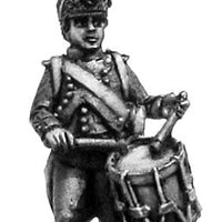 Light Infantry drummer c1791-94, casque helmet, long tailed jack (28mm)