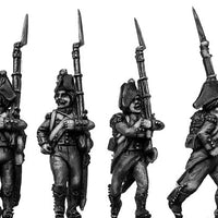 French Light Infantry marching unit deal Middle to Late Blue uniform (28mm)