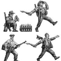 Home Guard/Ex-diggers with beer bottle bombs (28mm)