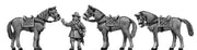Dismounted Horse holder, with three horses (18mm)
