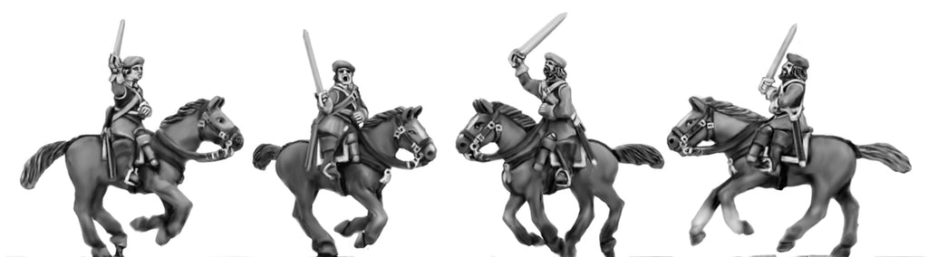 Scots Horse in bonnet w/sword charging (18mm)