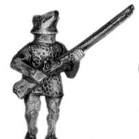 Tlingit warrior, sealskin/elk skin armour, helmet and musket (15mm)