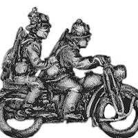 Bersaglieri on motorcycle with pillion passenger (15mm)