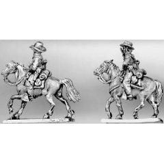 Trooper riding with pistol, hat (15mm)