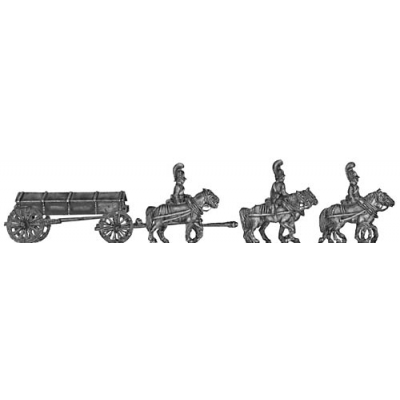 Horse artillery large caisson team (18mm)