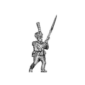 Grenadier, lozenge plate, shako cords and plume, advancing (18mm)