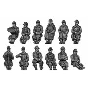 German seated Infantry - greatcoat (20mm)