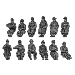 German seated Infantry - greatcoat (20mm)