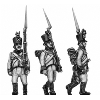 German fusilier, shako, marching, shoulder arms (18mm)