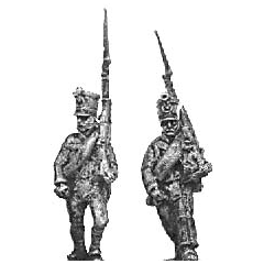 Reserve infantry, marching, shakos and jacket (18mm)