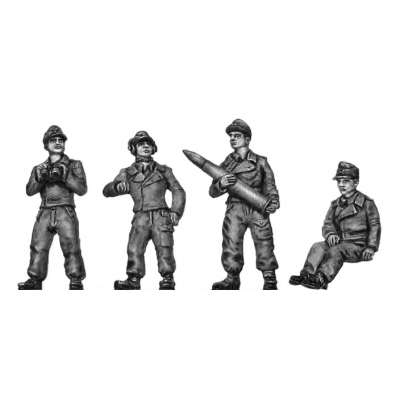 Panzer Jaeger crew, caps (20mm)