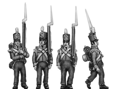 Flank company, marching, shoulder arms (18mm)