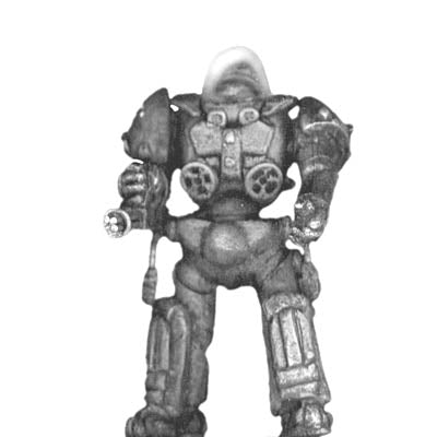Impervious Suit with rapid-fire pocket cannon standing (28mm)